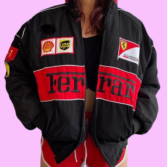 F1 Black Ferrari Racing Jacket ⭐⭐⭐⭐ (4.5/5)