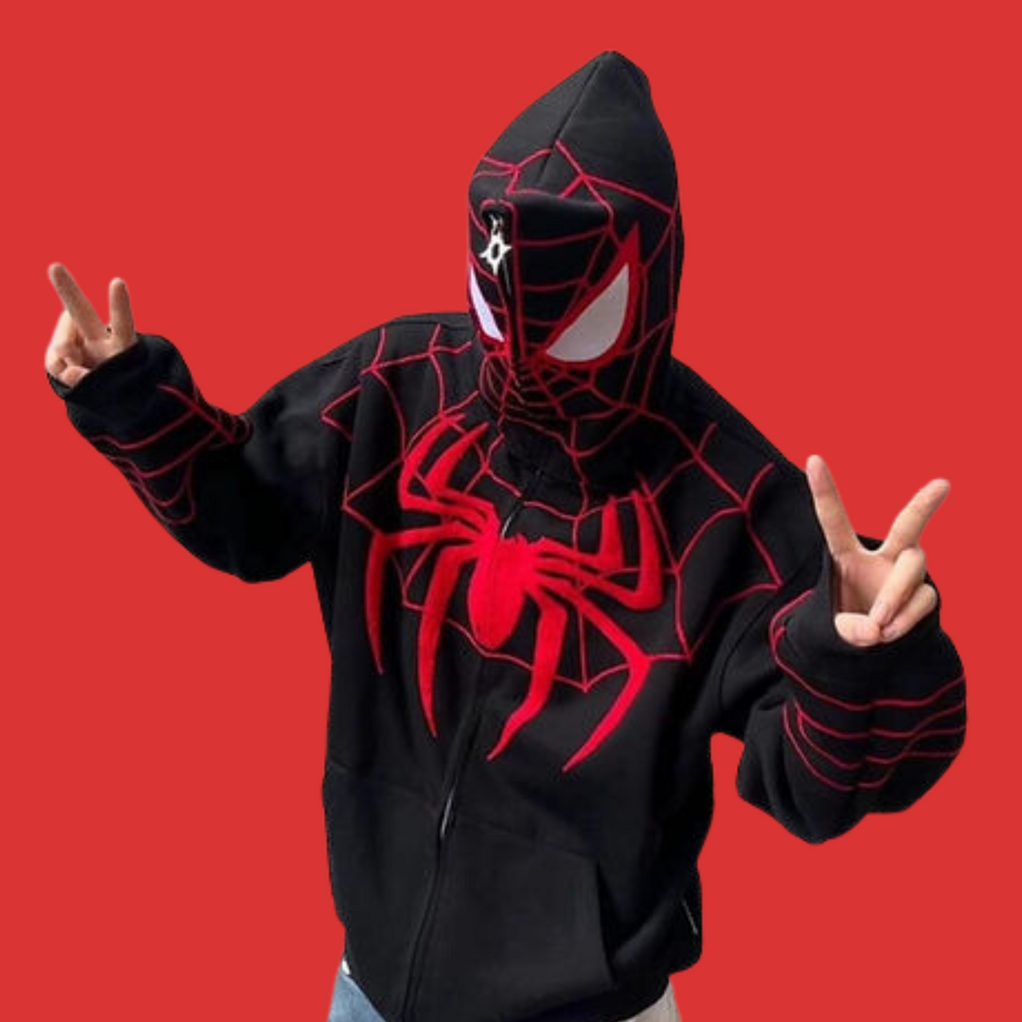 Black Spiderman Hoodie ⭐⭐⭐⭐ (4.5/5)